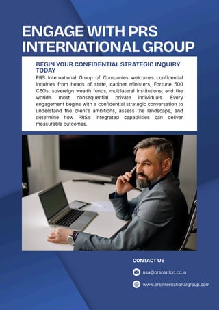 PRS INTERNATIONAL GROUP OF COMPANIES THE WORLD’S FIRST SOVEREIGN-GRADE ...