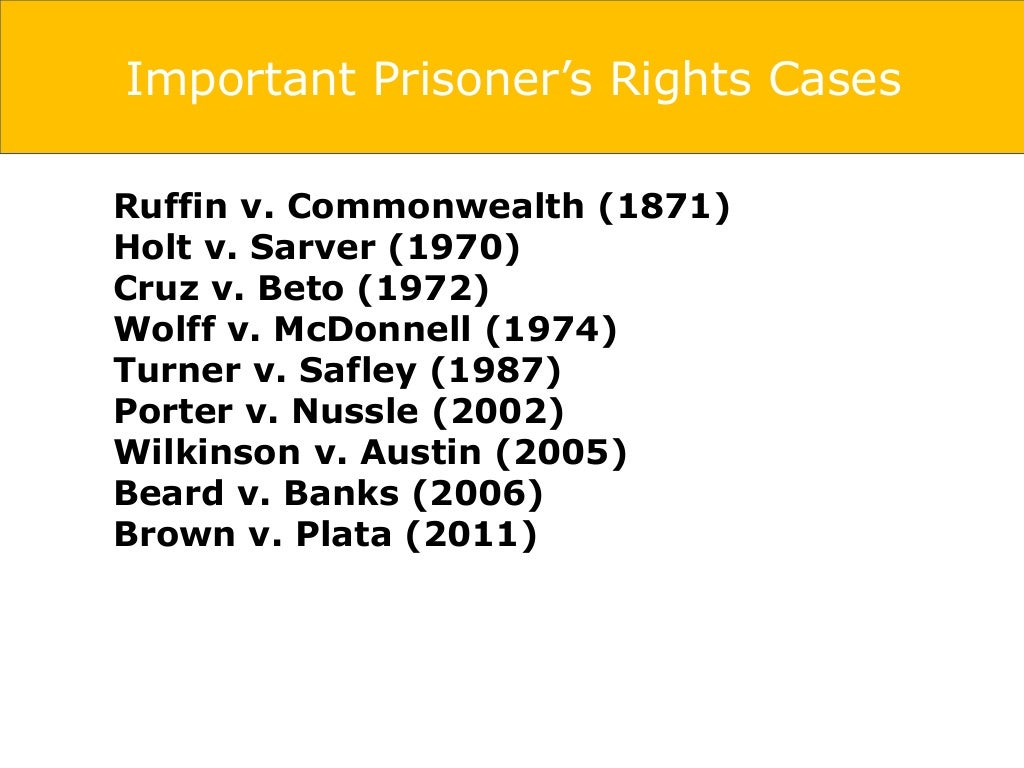 Prisoner rights overview