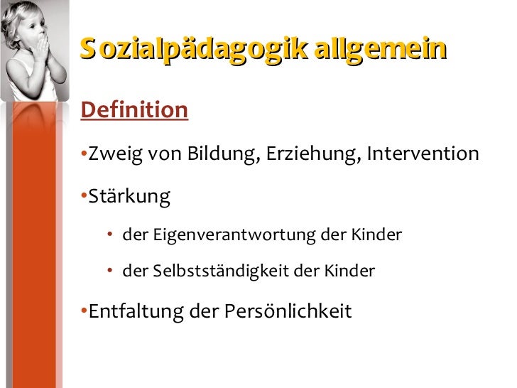 Sozialpädagogik Infos