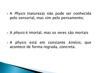 Pitágoras acreditava que a tudo na physis estava relacionado com os números. 
Portanto, as fenômenos naturais poderiam s...
