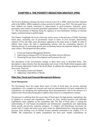 POVERTY REDUCTION STRATEGY PAPER ON SINDH | PDF