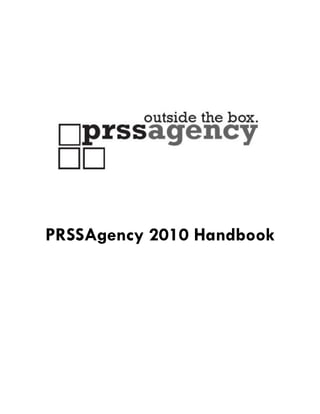 PRSSAgency 2010 Handbook
 