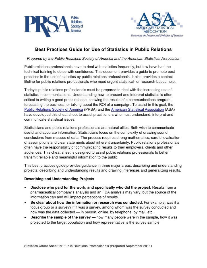                                                                        Best Practices Guide for Use of Statistics in Publi...