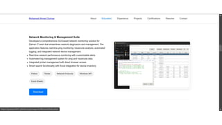 Mohamed Gomaa Portfolio coded frontend and uploaded to github | PPT