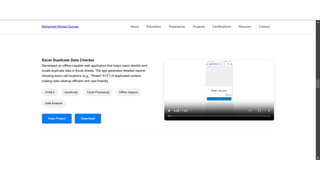 Mohamed Gomaa Portfolio coded frontend and uploaded to github | PPT