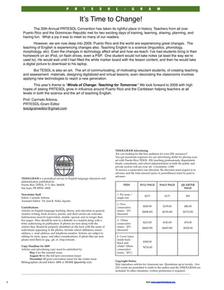 PRTESOL-Gram Spring 2009
