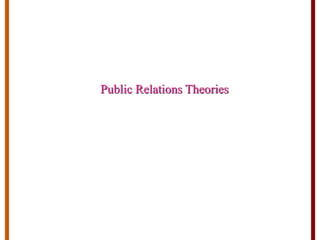 Public Relations Theories
 