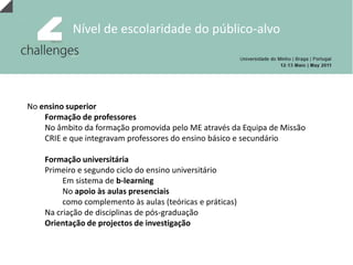 Perspectivas subjacentes à utilização da Moodle
