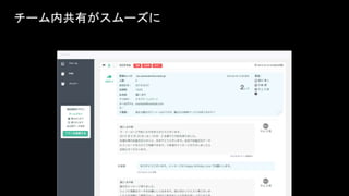 チーム内共有がスムーズに
 