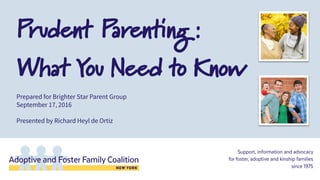 Prudent Parenting Training for Foster Parents in New York State
