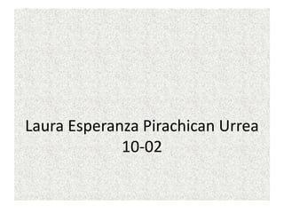 Laura Esperanza Pirachican Urrea 
10-02 
 