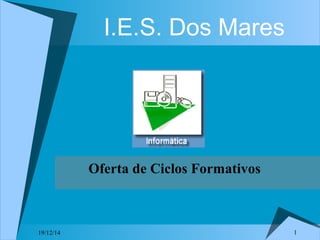 119/12/14
I.E.S. Dos Mares
Oferta de Ciclos Formativos
 