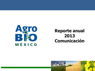Reporte anual
2013
Comunicación

 