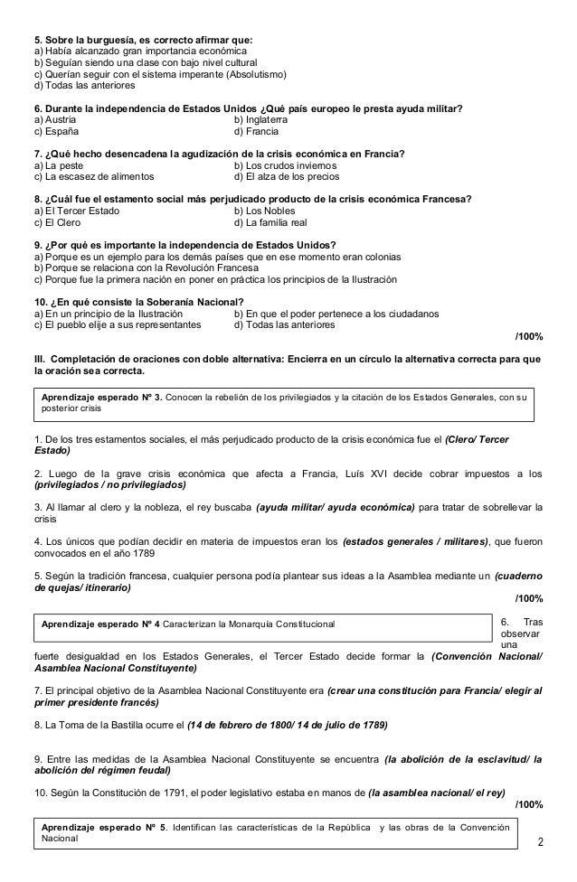 preguntas revolucion francesa prueba 2 octavo revolucion francesa preguntas revolucion francesa prueba 2 octavo revolucion francesa