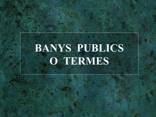 BANYS  PUBLICS O  TERMES 