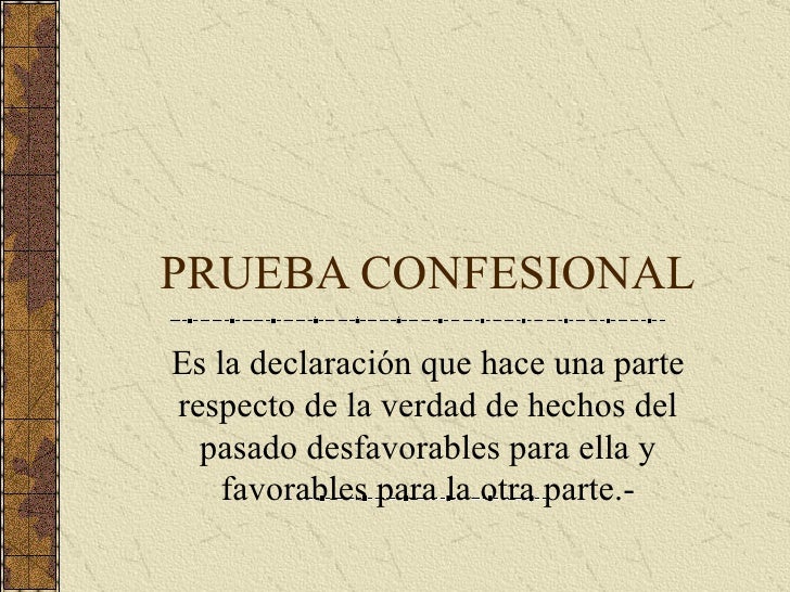 ECJ- Prueba confesional