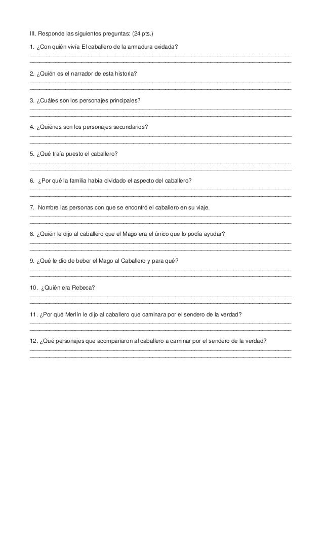 Prueba de el caballero de la armadura oxidada 5°
