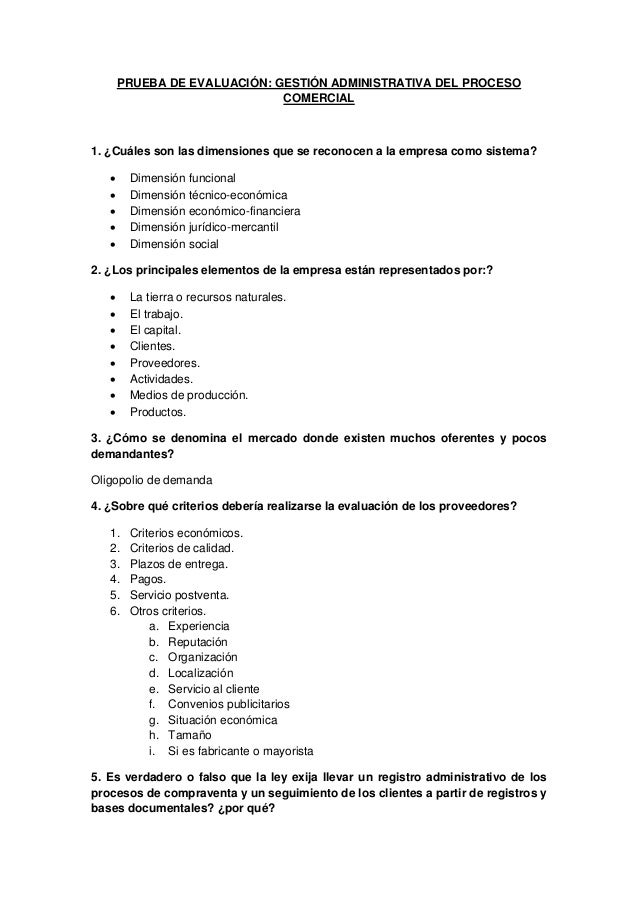 PRUEBA DE EVALUACIÓN: GESTIÓN ADMINISTRATIVA DEL PROCESO 