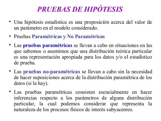 Prueba de hipotesis estadistica Prueba de hipotesis estadistica