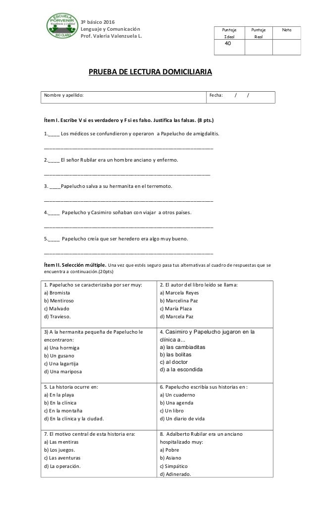 Libro papelucho en la clinica pdf