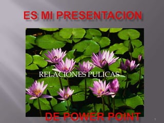 ES MI PRESENTACION 1 17/06/2009  RELACIONES PULICAS DE POWER POINT 