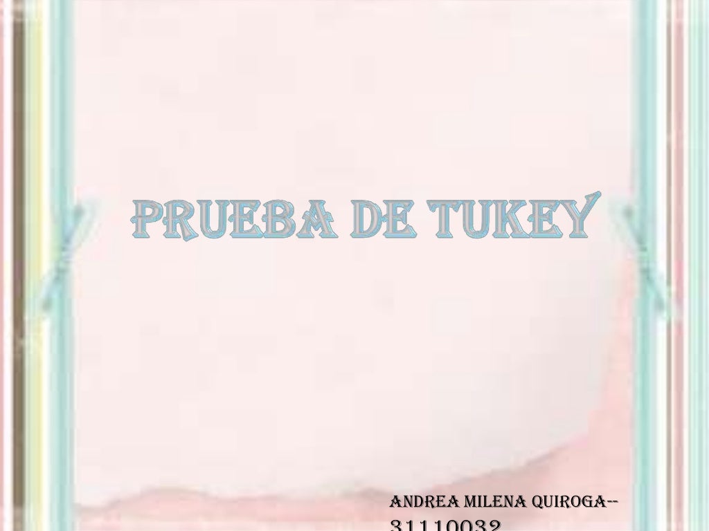 Prueba de tukey