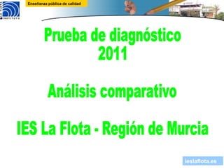 Prueba de diagnóstico 2011 Análisis comparativo IES La Flota - Región de Murcia 