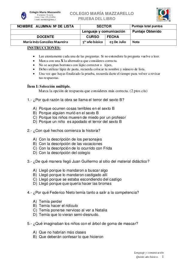 preguntas guias para hacer un resumen prueba el terror del sexto b preguntas guias para hacer un resumen prueba el terror del sexto b
