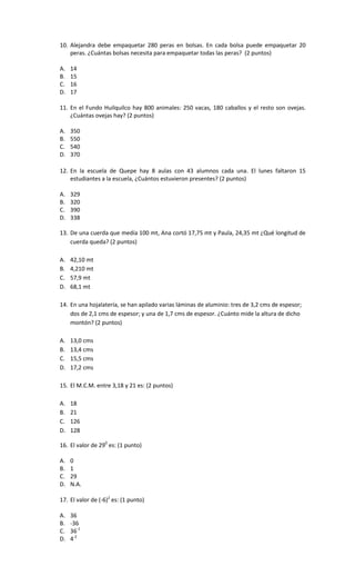 Prueba global septimo basico primer semestre 3.0