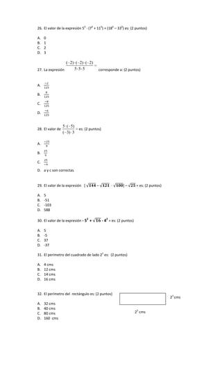 Prueba global septimo basico primer semestre 3.0