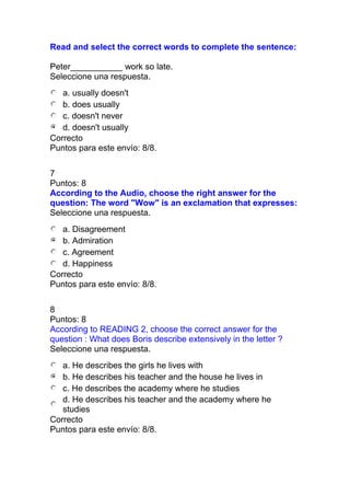 Prueba nacional de ingles i