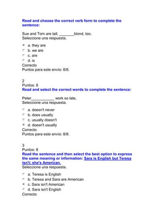 Prueba nacional de ingles i