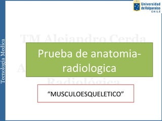 Prueba de anatomia-
    radiologica

 “MUSCULOESQUELETICO”
 