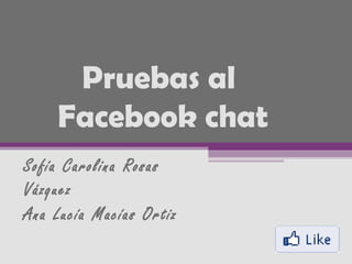 Pruebas al  Facebook chat Sofía Carolina Rosas Vázquez Ana Lucía Macías Ortiz 