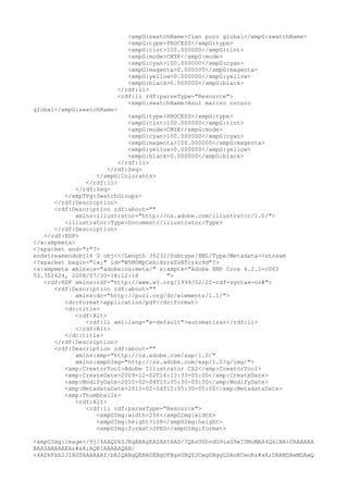 <xmpG:swatchName>Cian puro global</xmpG:swatchName>
<xmpG:type>PROCESS</xmpG:type>
<xmpG:tint>100.000000</xmpG:tint>
<xmpG:mode>CMYK</xmpG:mode>
<xmpG:cyan>100.000000</xmpG:cyan>
<xmpG:magenta>0.000000</xmpG:magenta>
<xmpG:yellow>0.000000</xmpG:yellow>
<xmpG:black>0.000000</xmpG:black>
</rdf:li>
<rdf:li rdf:parseType="Resource">
<xmpG:swatchName>Azul marino oscuro
global</xmpG:swatchName>
<xmpG:type>PROCESS</xmpG:type>
<xmpG:tint>100.000000</xmpG:tint>
<xmpG:mode>CMYK</xmpG:mode>
<xmpG:cyan>100.000000</xmpG:cyan>
<xmpG:magenta>100.000000</xmpG:magenta>
<xmpG:yellow>0.000000</xmpG:yellow>
<xmpG:black>0.000000</xmpG:black>
</rdf:li>
</rdf:Seq>
</xmpG:Colorants>
</rdf:li>
</rdf:Seq>
</xmpTPg:SwatchGroups>
</rdf:Description>
<rdf:Description rdf:about=""
xmlns:illustrator="http://ns.adobe.com/illustrator/1.0/">
<illustrator:Type>Document</illustrator:Type>
</rdf:Description>
</rdf:RDF>
</x:xmpmeta>
<?xpacket end="r"?>
endstreamendobj16 0 obj<</Length 35232/Subtype/XML/Type/Metadata>>stream
<?xpacket begin="ï»¿" id="W5M0MpCehiHzreSzNTczkc9d"?>
<x:xmpmeta xmlns:x="adobe:ns:meta/" x:xmptk="Adobe XMP Core 4.2.2-c063
53.352624, 2008/07/30-18:12:18 ">
<rdf:RDF xmlns:rdf="http://www.w3.org/1999/02/22-rdf-syntax-ns#">
<rdf:Description rdf:about=""
xmlns:dc="http://purl.org/dc/elements/1.1/">
<dc:format>application/pdf</dc:format>
<dc:title>
<rdf:Alt>
<rdf:li xml:lang="x-default">automatizar</rdf:li>
</rdf:Alt>
</dc:title>
</rdf:Description>
<rdf:Description rdf:about=""
xmlns:xmp="http://ns.adobe.com/xap/1.0/"
xmlns:xmpGImg="http://ns.adobe.com/xap/1.0/g/img/">
<xmp:CreatorTool>Adobe Illustrator CS2</xmp:CreatorTool>
<xmp:CreateDate>2009-12-02T16:13:33-05:00</xmp:CreateDate>
<xmp:ModifyDate>2010-02-04T15:05:30-05:00</xmp:ModifyDate>
<xmp:MetadataDate>2010-02-04T15:05:30-05:00</xmp:MetadataDate>
<xmp:Thumbnails>
<rdf:Alt>
<rdf:li rdf:parseType="Resource">
<xmpGImg:width>256</xmpGImg:width>
<xmpGImg:height>108</xmpGImg:height>
<xmpGImg:format>JPEG</xmpGImg:format>
<xmpGImg:image>/9j/4AAQSkZJRgABAgEASABIAAD/7QAsUGhvdG9zaG9wIDMuMAA4QklNA+0AAAAAA
BAASAAAAAEA
AQBIAAAAAQAB/
+4ADkFkb2JlAGTAAAAAAf/bAIQABgQEBAUEBgUFBgkGBQYJCwgGBggLDAoKCwoK
DBAMDAwMDAwQ
 