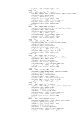 <xmpG:black>0.000000</xmpG:black>
</rdf:li>
<rdf:li rdf:parseType="Resource">
<xmpG:swatchName>Azul marino oscuro</xmpG:swatchName>
<xmpG:mode>CMYK</xmpG:mode>
<xmpG:type>PROCESS</xmpG:type>
<xmpG:cyan>100.000000</xmpG:cyan>
<xmpG:magenta>100.000000</xmpG:magenta>
<xmpG:yellow>0.000000</xmpG:yellow>
<xmpG:black>0.000000</xmpG:black>
</rdf:li>
<rdf:li rdf:parseType="Resource">
<xmpG:swatchName>Lavanda fresca</xmpG:swatchName>
<xmpG:mode>CMYK</xmpG:mode>
<xmpG:type>PROCESS</xmpG:type>
<xmpG:cyan>75.000000</xmpG:cyan>
<xmpG:magenta>75.000000</xmpG:magenta>
<xmpG:yellow>0.000000</xmpG:yellow>
<xmpG:black>0.000000</xmpG:black>
</rdf:li>
<rdf:li rdf:parseType="Resource">
<xmpG:swatchName>PÃºrpura</xmpG:swatchName>
<xmpG:mode>CMYK</xmpG:mode>
<xmpG:type>PROCESS</xmpG:type>
<xmpG:cyan>75.000000</xmpG:cyan>
<xmpG:magenta>100.000000</xmpG:magenta>
<xmpG:yellow>0.000000</xmpG:yellow>
<xmpG:black>0.000000</xmpG:black>
</rdf:li>
<rdf:li rdf:parseType="Resource">
<xmpG:swatchName>Amatista</xmpG:swatchName>
<xmpG:mode>CMYK</xmpG:mode>
<xmpG:type>PROCESS</xmpG:type>
<xmpG:cyan>50.000000</xmpG:cyan>
<xmpG:magenta>100.000000</xmpG:magenta>
<xmpG:yellow>0.000000</xmpG:yellow>
<xmpG:black>0.000000</xmpG:black>
</rdf:li>
<rdf:li rdf:parseType="Resource">
<xmpG:swatchName>Frambuesa</xmpG:swatchName>
<xmpG:mode>CMYK</xmpG:mode>
<xmpG:type>PROCESS</xmpG:type>
<xmpG:cyan>25.000000</xmpG:cyan>
<xmpG:magenta>100.000000</xmpG:magenta>
<xmpG:yellow>0.000000</xmpG:yellow>
<xmpG:black>0.000000</xmpG:black>
</rdf:li>
<rdf:li rdf:parseType="Resource">
<xmpG:swatchName>Magenta puro</xmpG:swatchName>
<xmpG:mode>CMYK</xmpG:mode>
<xmpG:type>PROCESS</xmpG:type>
<xmpG:cyan>0.000000</xmpG:cyan>
<xmpG:magenta>100.000000</xmpG:magenta>
<xmpG:yellow>0.000000</xmpG:yellow>
<xmpG:black>0.000000</xmpG:black>
</rdf:li>
<rdf:li rdf:parseType="Resource">
<xmpG:swatchName>Rojo global</xmpG:swatchName>
<xmpG:type>PROCESS</xmpG:type>
<xmpG:tint>100.000000</xmpG:tint>
<xmpG:mode>CMYK</xmpG:mode>
<xmpG:cyan>0.000000</xmpG:cyan>
<xmpG:magenta>100.000000</xmpG:magenta>
<xmpG:yellow>100.000000</xmpG:yellow>
 