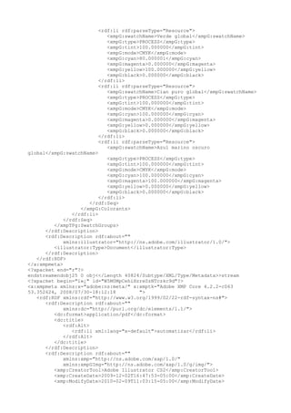 <rdf:li rdf:parseType="Resource">
<xmpG:swatchName>Verde global</xmpG:swatchName>
<xmpG:type>PROCESS</xmpG:type>
<xmpG:tint>100.000000</xmpG:tint>
<xmpG:mode>CMYK</xmpG:mode>
<xmpG:cyan>80.000001</xmpG:cyan>
<xmpG:magenta>0.000000</xmpG:magenta>
<xmpG:yellow>100.000000</xmpG:yellow>
<xmpG:black>0.000000</xmpG:black>
</rdf:li>
<rdf:li rdf:parseType="Resource">
<xmpG:swatchName>Cian puro global</xmpG:swatchName>
<xmpG:type>PROCESS</xmpG:type>
<xmpG:tint>100.000000</xmpG:tint>
<xmpG:mode>CMYK</xmpG:mode>
<xmpG:cyan>100.000000</xmpG:cyan>
<xmpG:magenta>0.000000</xmpG:magenta>
<xmpG:yellow>0.000000</xmpG:yellow>
<xmpG:black>0.000000</xmpG:black>
</rdf:li>
<rdf:li rdf:parseType="Resource">
<xmpG:swatchName>Azul marino oscuro
global</xmpG:swatchName>
<xmpG:type>PROCESS</xmpG:type>
<xmpG:tint>100.000000</xmpG:tint>
<xmpG:mode>CMYK</xmpG:mode>
<xmpG:cyan>100.000000</xmpG:cyan>
<xmpG:magenta>100.000000</xmpG:magenta>
<xmpG:yellow>0.000000</xmpG:yellow>
<xmpG:black>0.000000</xmpG:black>
</rdf:li>
</rdf:Seq>
</xmpG:Colorants>
</rdf:li>
</rdf:Seq>
</xmpTPg:SwatchGroups>
</rdf:Description>
<rdf:Description rdf:about=""
xmlns:illustrator="http://ns.adobe.com/illustrator/1.0/">
<illustrator:Type>Document</illustrator:Type>
</rdf:Description>
</rdf:RDF>
</x:xmpmeta>
<?xpacket end="r"?>
endstreamendobj25 0 obj<</Length 40824/Subtype/XML/Type/Metadata>>stream
<?xpacket begin="ï»¿" id="W5M0MpCehiHzreSzNTczkc9d"?>
<x:xmpmeta xmlns:x="adobe:ns:meta/" x:xmptk="Adobe XMP Core 4.2.2-c063
53.352624, 2008/07/30-18:12:18 ">
<rdf:RDF xmlns:rdf="http://www.w3.org/1999/02/22-rdf-syntax-ns#">
<rdf:Description rdf:about=""
xmlns:dc="http://purl.org/dc/elements/1.1/">
<dc:format>application/pdf</dc:format>
<dc:title>
<rdf:Alt>
<rdf:li xml:lang="x-default">automatizar</rdf:li>
</rdf:Alt>
</dc:title>
</rdf:Description>
<rdf:Description rdf:about=""
xmlns:xmp="http://ns.adobe.com/xap/1.0/"
xmlns:xmpGImg="http://ns.adobe.com/xap/1.0/g/img/">
<xmp:CreatorTool>Adobe Illustrator CS2</xmp:CreatorTool>
<xmp:CreateDate>2009-12-02T16:47:53-05:00</xmp:CreateDate>
<xmp:ModifyDate>2010-02-09T11:03:15-05:00</xmp:ModifyDate>
 