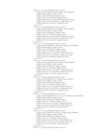 <rdf:li rdf:parseType="Resource">
<xmpG:swatchName>RubÃ</xmpG:swatchName>
<xmpG:mode>CMYK</xmpG:mode>
<xmpG:type>PROCESS</xmpG:type>
<xmpG:cyan>25.000000</xmpG:cyan>
<xmpG:magenta>100.000000</xmpG:magenta>
<xmpG:yellow>100.000000</xmpG:yellow>
<xmpG:black>0.000000</xmpG:black>
</rdf:li>
<rdf:li rdf:parseType="Resource">
<xmpG:swatchName>Rojo</xmpG:swatchName>
<xmpG:mode>CMYK</xmpG:mode>
<xmpG:type>PROCESS</xmpG:type>
<xmpG:cyan>0.000000</xmpG:cyan>
<xmpG:magenta>100.000000</xmpG:magenta>
<xmpG:yellow>100.000000</xmpG:yellow>
<xmpG:black>0.000000</xmpG:black>
</rdf:li>
<rdf:li rdf:parseType="Resource">
<xmpG:swatchName>Calabaza</xmpG:swatchName>
<xmpG:mode>CMYK</xmpG:mode>
<xmpG:type>PROCESS</xmpG:type>
<xmpG:cyan>0.000000</xmpG:cyan>
<xmpG:magenta>75.000000</xmpG:magenta>
<xmpG:yellow>100.000000</xmpG:yellow>
<xmpG:black>0.000000</xmpG:black>
</rdf:li>
<rdf:li rdf:parseType="Resource">
<xmpG:swatchName>Jugo</xmpG:swatchName>
<xmpG:mode>CMYK</xmpG:mode>
<xmpG:type>PROCESS</xmpG:type>
<xmpG:cyan>0.000000</xmpG:cyan>
<xmpG:magenta>50.000000</xmpG:magenta>
<xmpG:yellow>100.000000</xmpG:yellow>
<xmpG:black>0.000000</xmpG:black>
</rdf:li>
<rdf:li rdf:parseType="Resource">
<xmpG:swatchName>Sol</xmpG:swatchName>
<xmpG:mode>CMYK</xmpG:mode>
<xmpG:type>PROCESS</xmpG:type>
<xmpG:cyan>0.000000</xmpG:cyan>
<xmpG:magenta>25.000000</xmpG:magenta>
<xmpG:yellow>100.000000</xmpG:yellow>
<xmpG:black>0.000000</xmpG:black>
</rdf:li>
<rdf:li rdf:parseType="Resource">
<xmpG:swatchName>Amarillo puro</xmpG:swatchName>
<xmpG:mode>CMYK</xmpG:mode>
<xmpG:type>PROCESS</xmpG:type>
<xmpG:cyan>0.000000</xmpG:cyan>
<xmpG:magenta>0.000000</xmpG:magenta>
<xmpG:yellow>100.000000</xmpG:yellow>
<xmpG:black>0.000000</xmpG:black>
</rdf:li>
<rdf:li rdf:parseType="Resource">
<xmpG:swatchName>Peridoto</xmpG:swatchName>
<xmpG:mode>CMYK</xmpG:mode>
<xmpG:type>PROCESS</xmpG:type>
<xmpG:cyan>25.000000</xmpG:cyan>
<xmpG:magenta>0.000000</xmpG:magenta>
<xmpG:yellow>100.000000</xmpG:yellow>
<xmpG:black>0.000000</xmpG:black>
</rdf:li>
<rdf:li rdf:parseType="Resource">
 