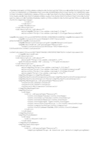 /5dv8AhcVd/wA6t/y7f8Li
rv8AnVv+Xb/hcVd/zq3/AC7f8Lirv+dW/wCXb/hcVd/zq3/Lt/wuK
u/51b/l2/4XFXf86t/y7f8A
C4q7/nVv+Xb/AIXFXf8AOrf8u3/C4q7/AJ1b/l2/4XFXf86t/wAu
3/C4q7/nVv8Al2/4XFXf86t/
y7f8Lirv+dW/5dv+FxV3/Orf8u3/AAuKu/51b/l2/wCFxV3/ADq
3/Lt/wuKu/wCdW/5dv+FxV3/O
rf8ALt/wuKu/51b/AJdv+FxV3/Orf8u3/C4q7/nVv+Xb/hcVd/
zq3/Lt/wALirv+dW/5dv8AhcVd
/wA6t/y7f8Lirv8AnVv+Xb/hcVd/zq3/AC7f8Lirv+dW/wCXb
/hcVf/Z</xmpGImg:image>
</rdf:li>
</rdf:Alt>
</xmp:Thumbnails>
</rdf:Description>
<rdf:Description rdf:about=""
xmlns:xmpMM="http://ns.adobe.com/xap/1.0/mm/"
xmlns:stRef="http://ns.adobe.com/xap/1.0/sType/ResourceRef#">
<xmpMM:DocumentID>uuid:6DF9FF8212E0DE1184B28EE201D4BF4A</xmpMM:DocumentID>
<xmpMM:InstanceID>uuid:94dedef1-0947-4a1a-a3e9-
a65e15c5db4d</xmpMM:InstanceID>
<xmpMM:RenditionClass>proof:pdf</xmpMM:RenditionClass>
<xmpMM:DerivedFrom rdf:parseType="Resource">
<stRef:instanceID>uuid:9055d1d1-7853-4d44-8515-
53095a0d93f6</stRef:instanceID>
<stRef:documentID>uuid:8A57DADD70A4DE1188C0F8CE7BE67AC4</stRef:documentID>
</xmpMM:DerivedFrom>
</rdf:Description>
<rdf:Description rdf:about=""
xmlns:pdf="http://ns.adobe.com/pdf/1.3/">
<pdf:Producer>Adobe PDF library 7.77</pdf:Producer>
</rdf:Description>
<rdf:Description rdf:about=""
xmlns:xmpTPg="http://ns.adobe.com/xap/1.0/t/pg/"
xmlns:stDim="http://ns.adobe.com/xap/1.0/sType/Dimensions#"
xmlns:stFnt="http://ns.adobe.com/xap/1.0/sType/Font#"
xmlns:xmpG="http://ns.adobe.com/xap/1.0/g/">
<xmpTPg:NPages>1</xmpTPg:NPages>
<xmpTPg:HasVisibleTransparency>False</xmpTPg:HasVisibleTransparency>
<xmpTPg:HasVisibleOverprint>False</xmpTPg:HasVisibleOverprint>
<xmpTPg:MaxPageSize rdf:parseType="Resource">
<stDim:w>165.000092</stDim:w>
<stDim:h>230.000087</stDim:h>
<stDim:unit>Millimeters</stDim:unit>
</xmpTPg:MaxPageSize>
<xmpTPg:Fonts>
<rdf:Bag>
<rdf:li rdf:parseType="Resource">
<stFnt:fontName>Tahoma</stFnt:fontName>
<stFnt:fontFamily>Tahoma</stFnt:fontFamily>
<stFnt:fontFace>Regular</stFnt:fontFace>
<stFnt:fontType>Open Type</stFnt:fontType>
<stFnt:versionString>Version 3.15</stFnt:versionString>
<stFnt:composite>False</stFnt:composite>
<stFnt:fontFileName>TAHOMA.TTF</stFnt:fontFileName>
</rdf:li>
</rdf:Bag>
</xmpTPg:Fonts>
<xmpTPg:PlateNames>
<rdf:Seq>
<rdf:li>Black</rdf:li>
</rdf:Seq>
</xmpTPg:PlateNames>
<xmpTPg:SwatchGroups>
<rdf:Seq>
<rdf:li rdf:parseType="Resource">
<xmpG:groupName>Grupo de muestras por defecto</xmpG:groupName>
 