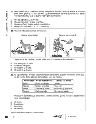 Prueba saber ciencias naturales 5 2012 | PDF