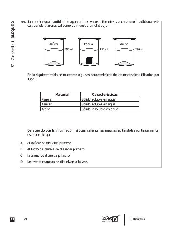 Prueba saber ciencias naturales 5 2012