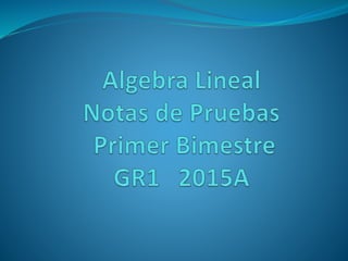 Pruebas algebra lineal 