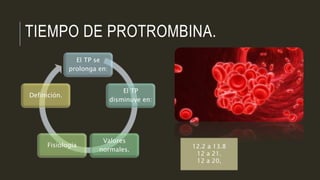 Pruebas de coagulación | PPTX