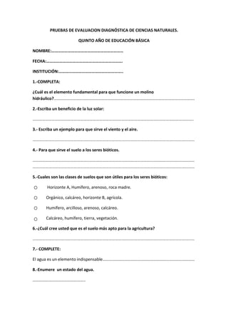 Pruebas de diagnostico