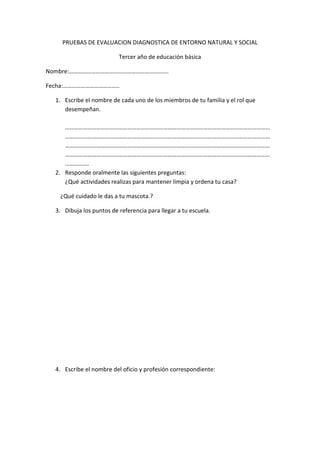 Pruebas de diagnostico