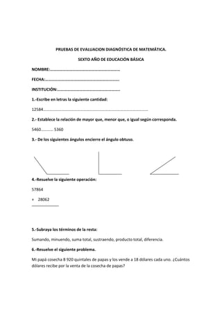 Pruebas de diagnostico