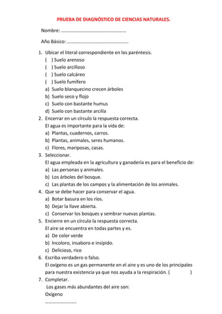 PRUEBAS DE DIAGNOSTICO 12 16 SEP