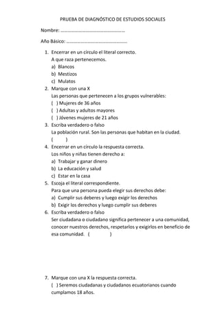 PRUEBAS DE DIAGNOSTICO 12 16 SEP