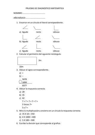 PRUEBAS DE DIAGNOSTICO 12 16 SEP