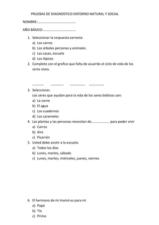 PRUEBAS DE DIAGNOSTICO 12 16 SEP